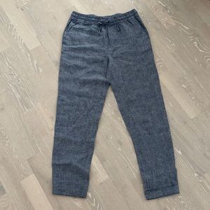 Blue ankle cropped pant